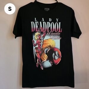 Black Marvel Lady Deadpool Wanda Wilson T-Shirt Small